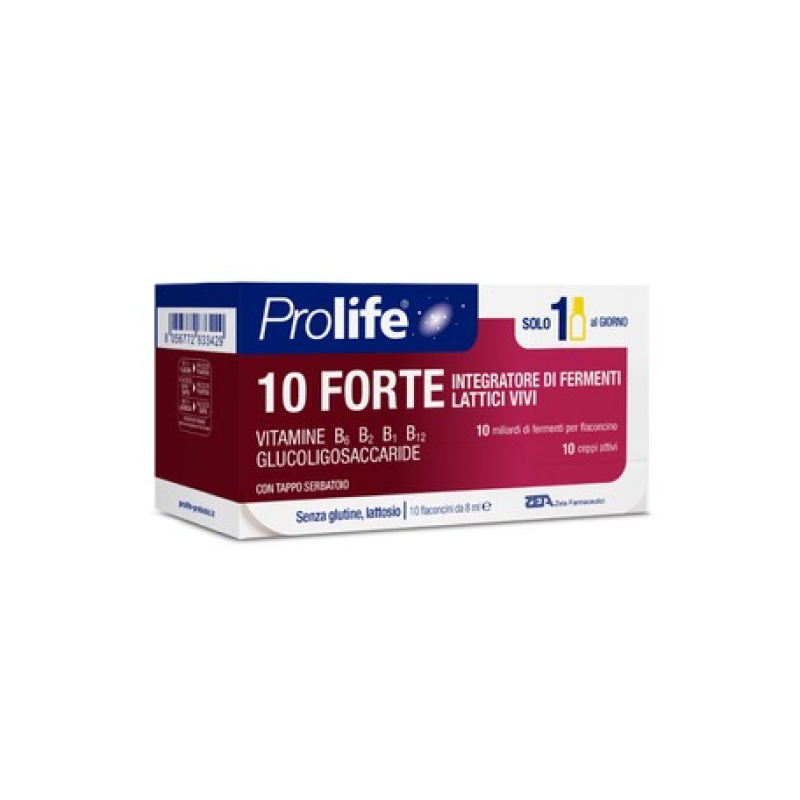 Prolife 10 Forte - Integratore di Fermenti Lattici Vivi - 10 Flaconcini