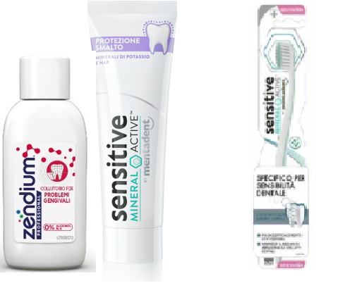 MENTADENT MINERAL ACTIVE PROMO KIT SPAZZOLINO + DENTIFRICIO PROTEZIONE SMALTO CON Collutorio in Omaggio