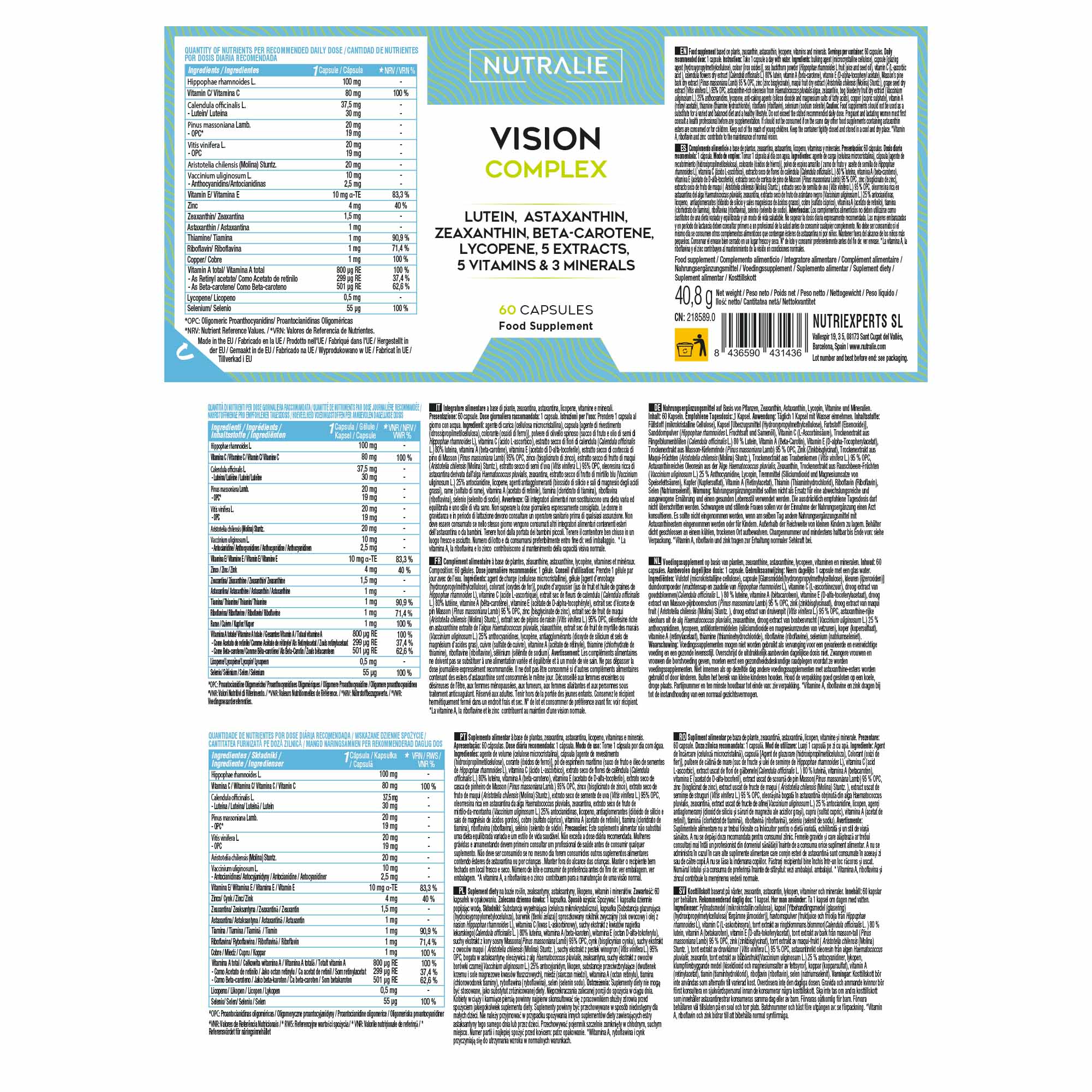 Nutralie Vision Complex 60 Capsule - Integratore Per La Vista