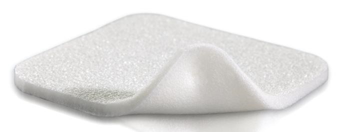 SCHIUMA DI POLIURETANO ASSORBENTE CON STRATO DI CONTATTO IN SILICONE MORBIDO MEPILEX 5X5CM 5 PEZZI