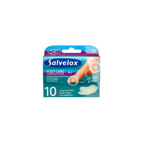 Salvelox Foot Care Blister Mix Cerotti Assortiti Talloni e Dita 10 Pezzi