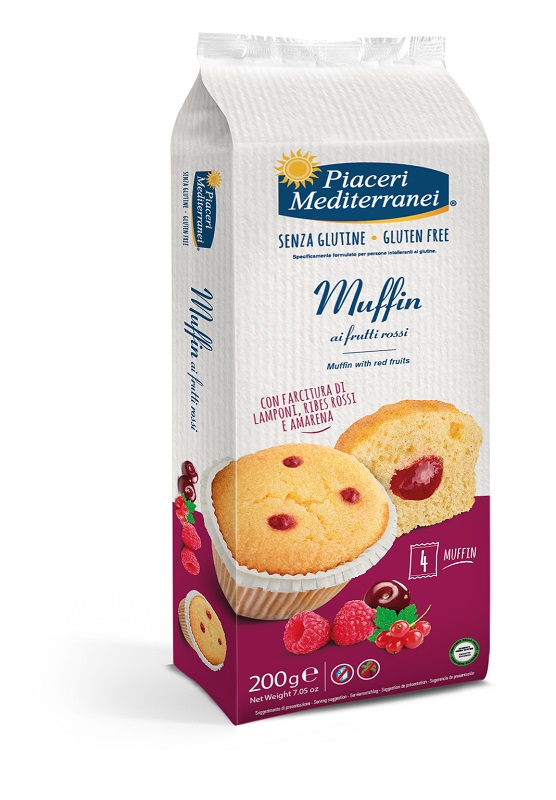 PIACERI MEDITERRANEI Muffin Frutti Rossi 200g