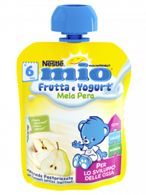 MIO POUCH YOGURT MELA PERA 90G