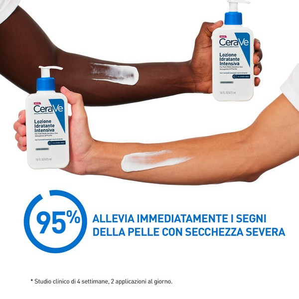 CeraVe Lozione Idratante Intensiva per Pelle Secca e Molto Secca con Sensazione di Prurito, con Hydro-Urea e Burro di Karité, idrata intensamente la pelle e da sollievo immediato alla sensazione di prurito, 473 ml