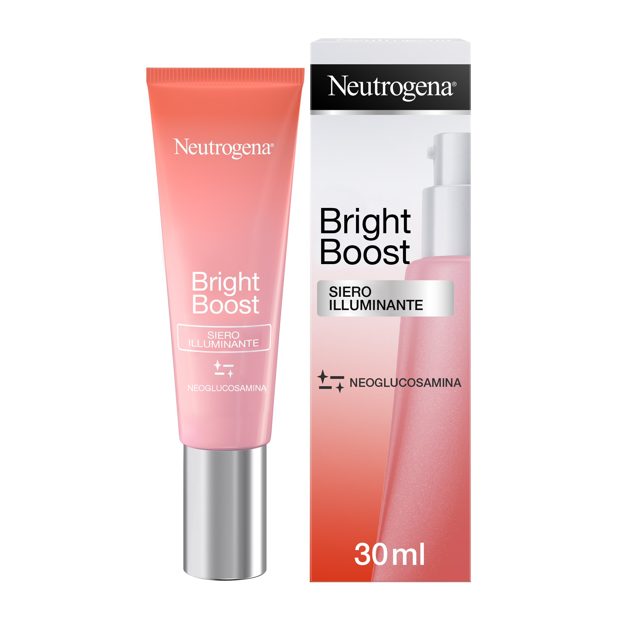 Neutrogena Bright Boost Siero Viso Illuminante per tutti i tipi di pelle con Neoglucosamina 30 ml