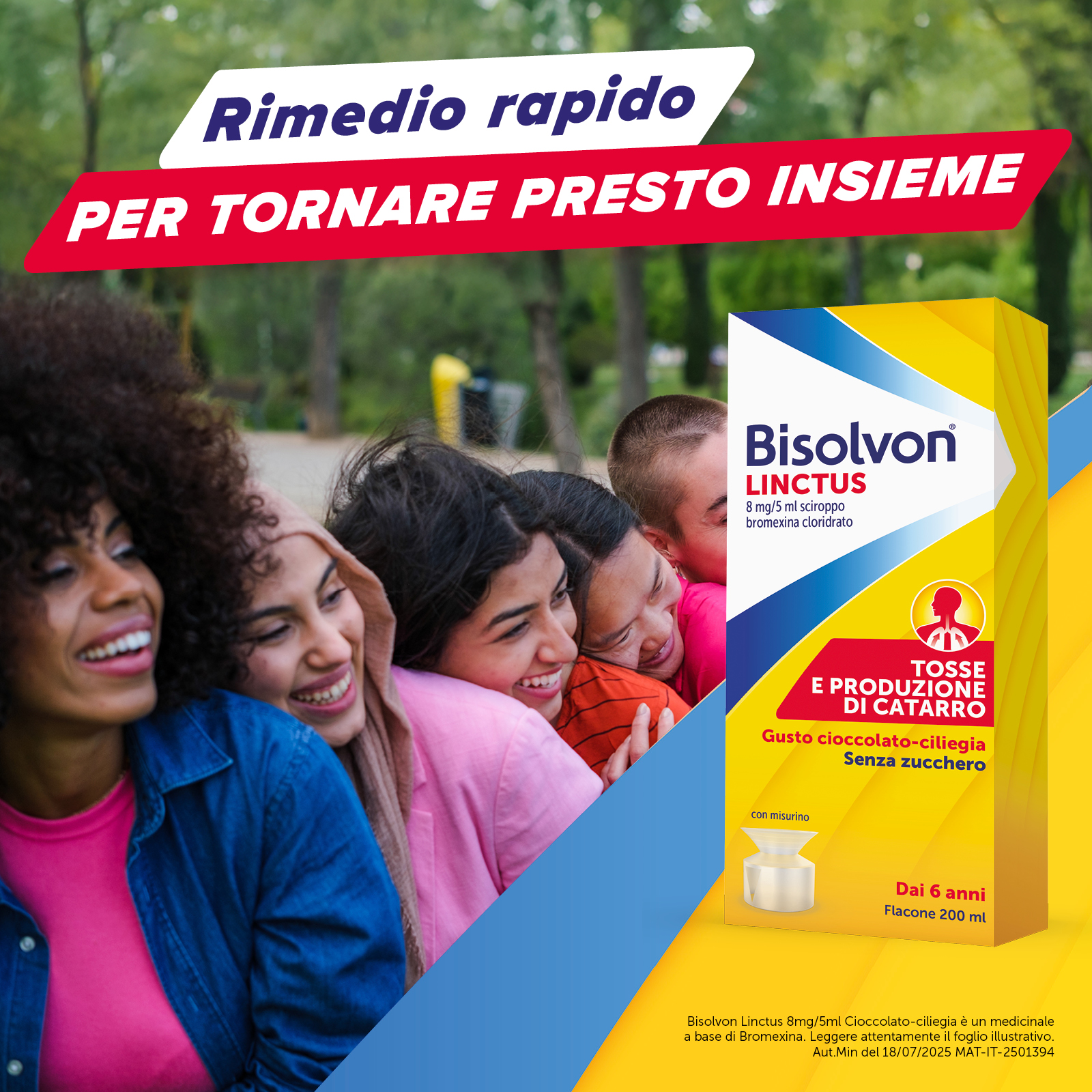 Bisolvon Linctus 8mg/5ml Gusto Cioccolato e Ciliegia - Sciroppo Mucolitico Per Catarro E Tosse Grassa