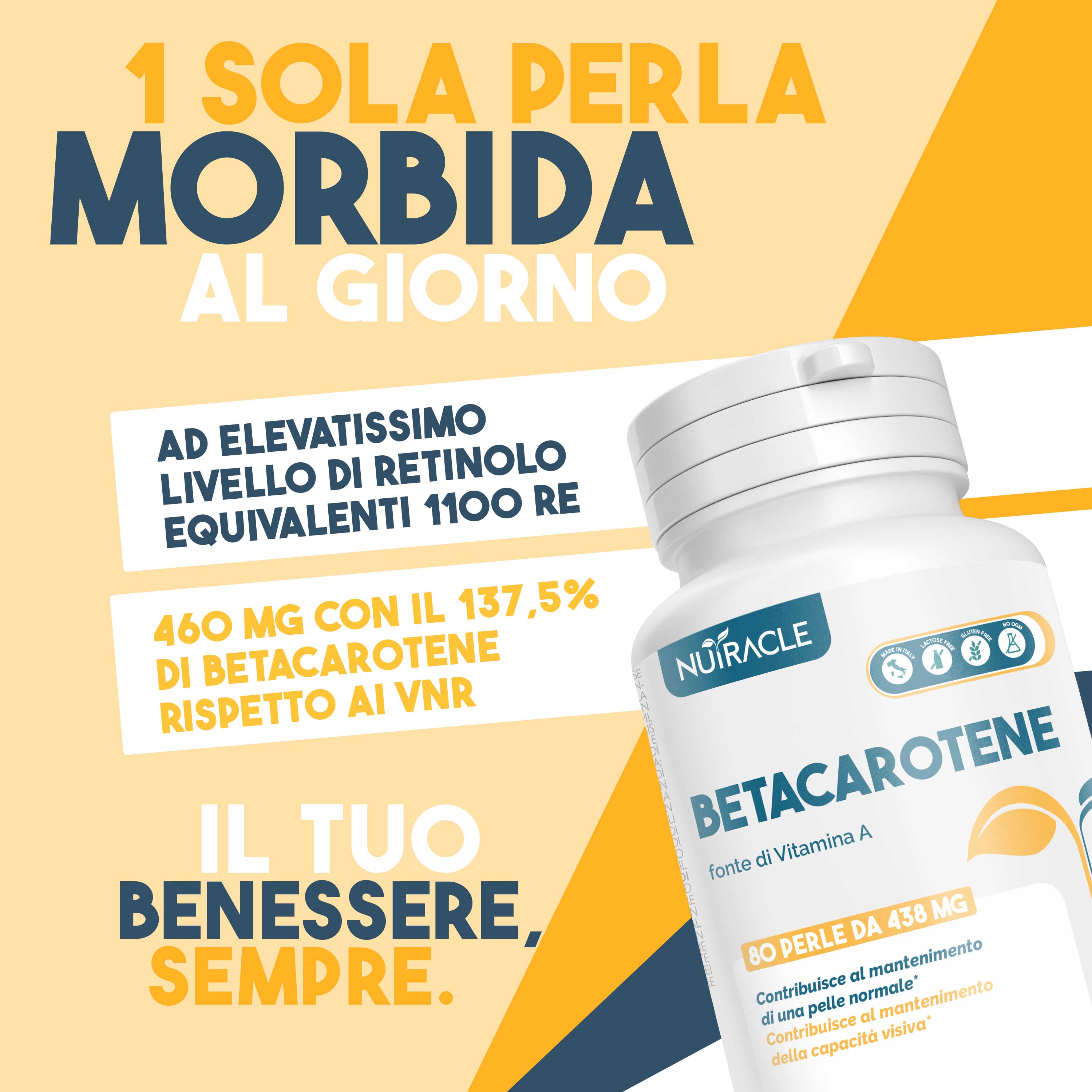 Nutracle Betacarotene 80 Perle - Integratore Per La Pelle