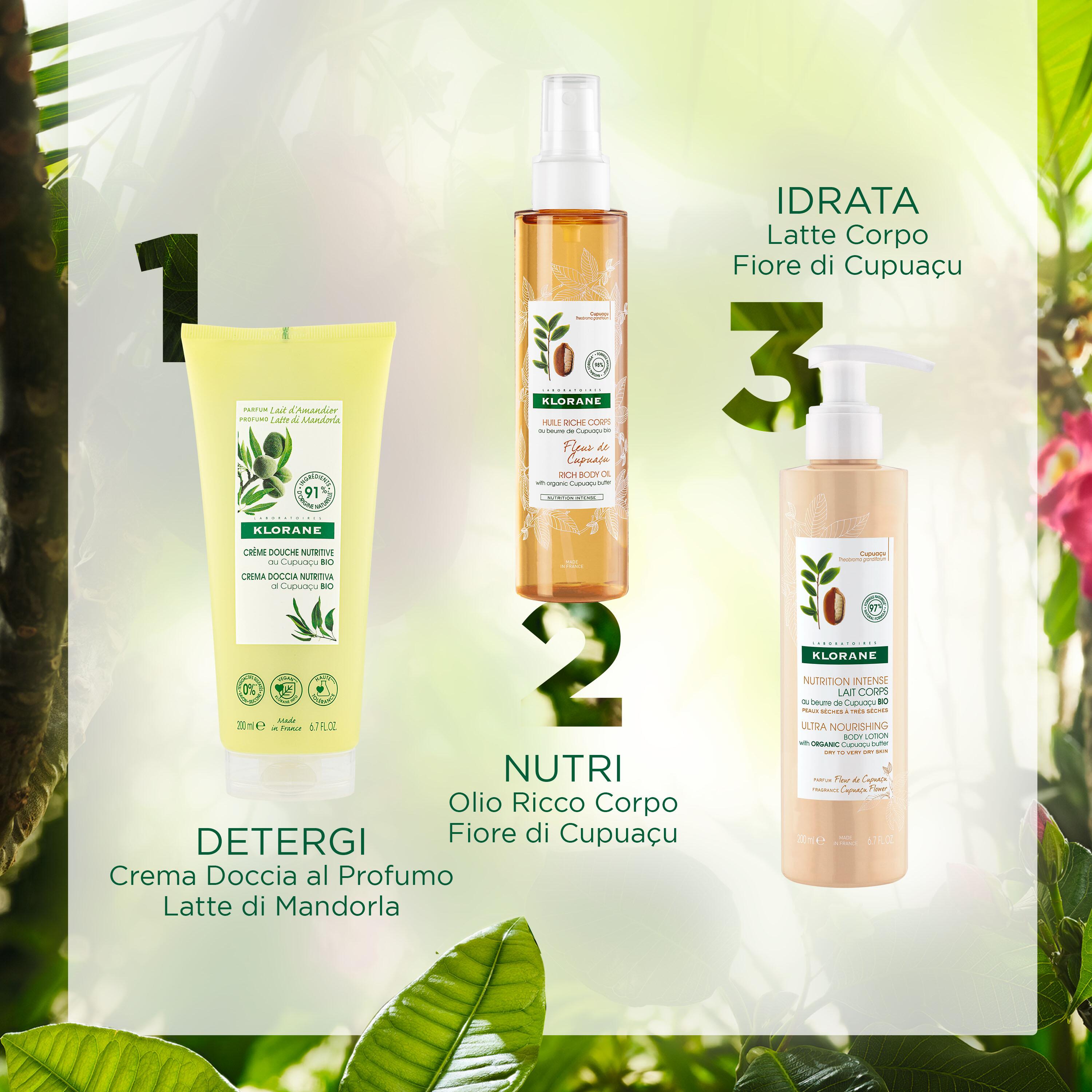 Klorane - Crema Doccia Nutritiva Al Profumo Latte di Mandorla Per Pelle Da Secca A Molto Secca 200 ml