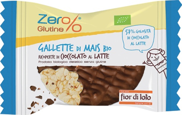 Fior di Loto Zero% Glutine Gallette di Mais e Cioccolato al Latte Bio 32 g