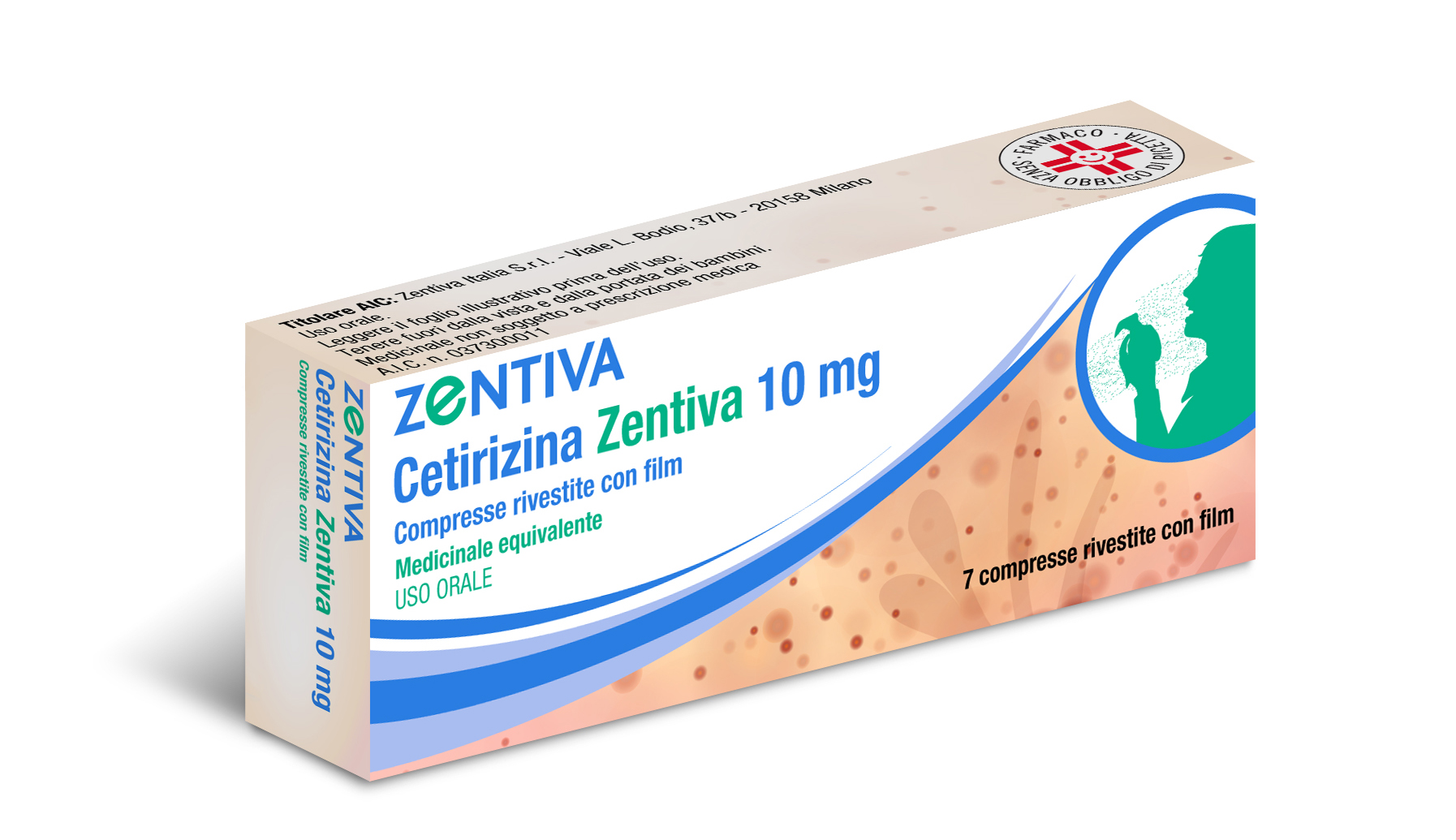 CETIRIZINA ZENTIVA * 7 CPR RIV 10MG