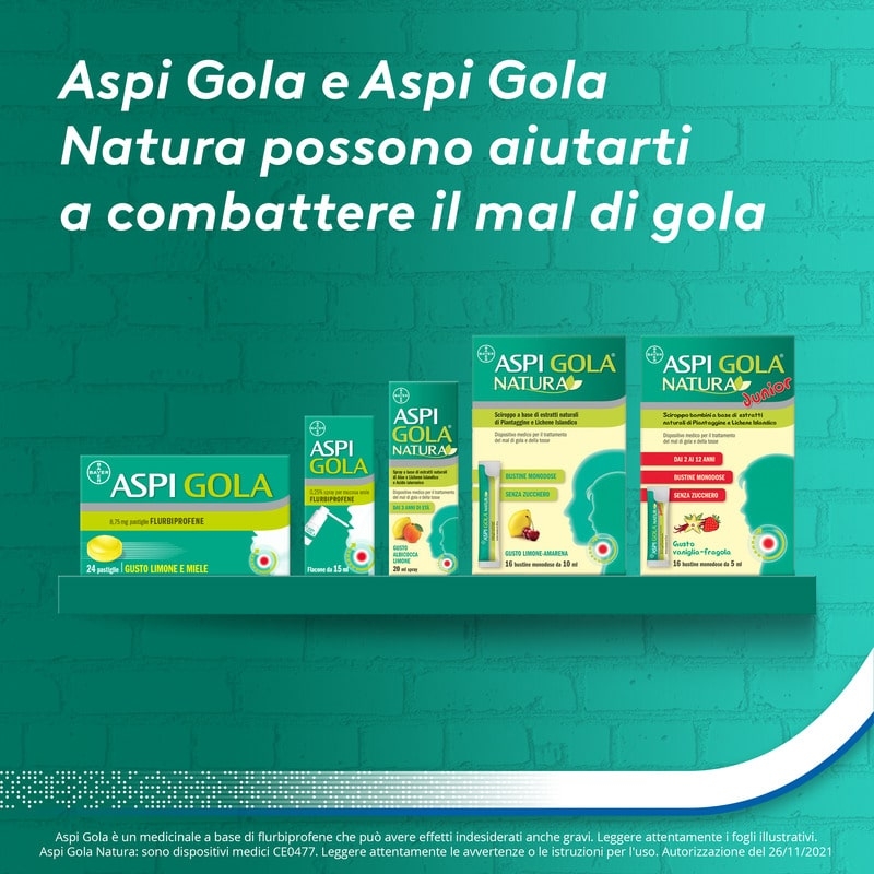 Aspirina Influenza e Naso Chiuso, Granulato per Soluzione Orale, 500mg Acido Acetilsalicilico + 30mg Pseudoefedrina, Effetto Antipiretico e Decongestionante, 10 Bustine