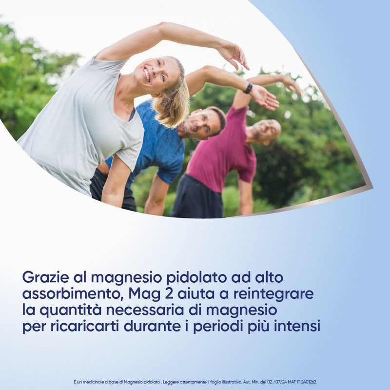 Mag2 Compresse Effervescenti 2,25g Magnesio Pidolato 20 Compresse