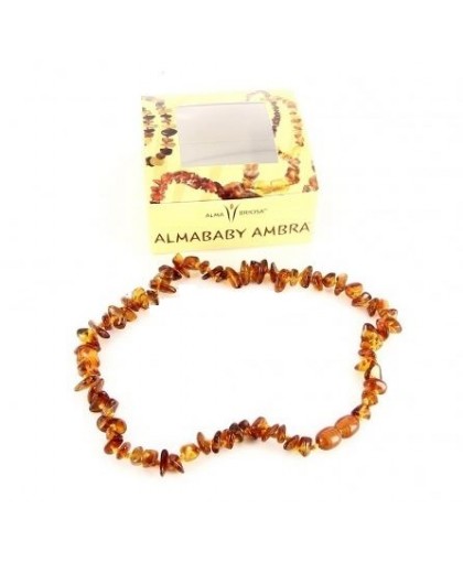 Almababy Collanina D' Ambra Colore Cognac 1 Pezzo