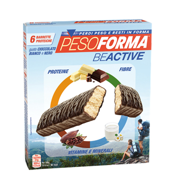 Pesoforma Beactive - Barrette Proteiche Cioccolato Bianco e Nero - 6 x 31 g