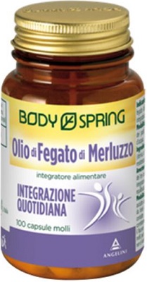 Body Spring Olio Di Fegato Di Merluzzo - Integratore per il colesterolo - 100 capsule