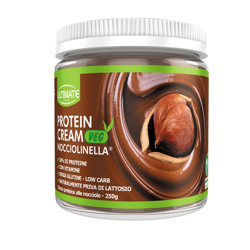 Ultimate Italia Protein Cream Veg - Crema Proteica Gusto Nocciolinella 250 g
