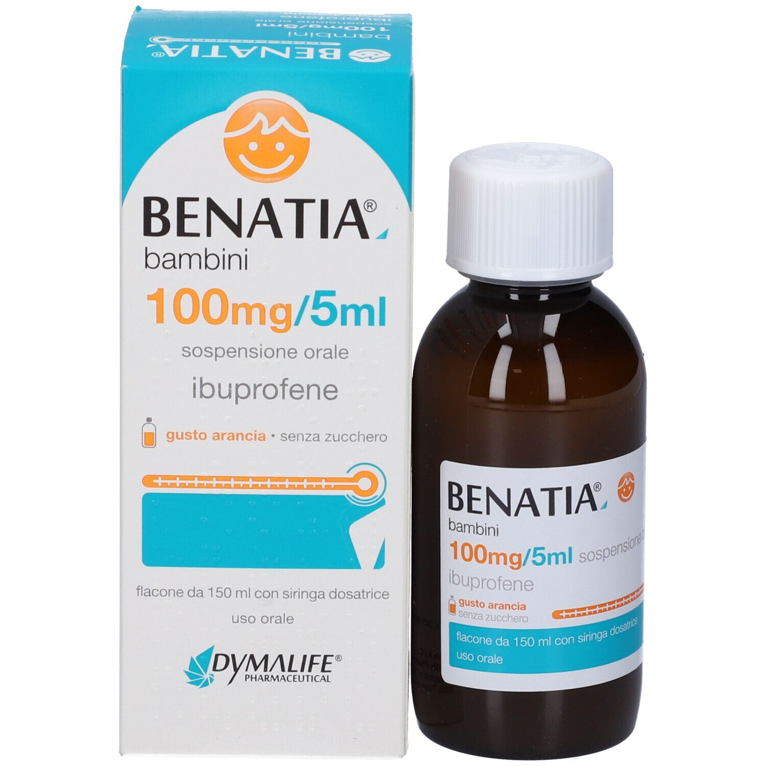 Benatia Bambini Sospensione Orale 100 mg/5 ml Arancia Senza Zucchero 150 ml