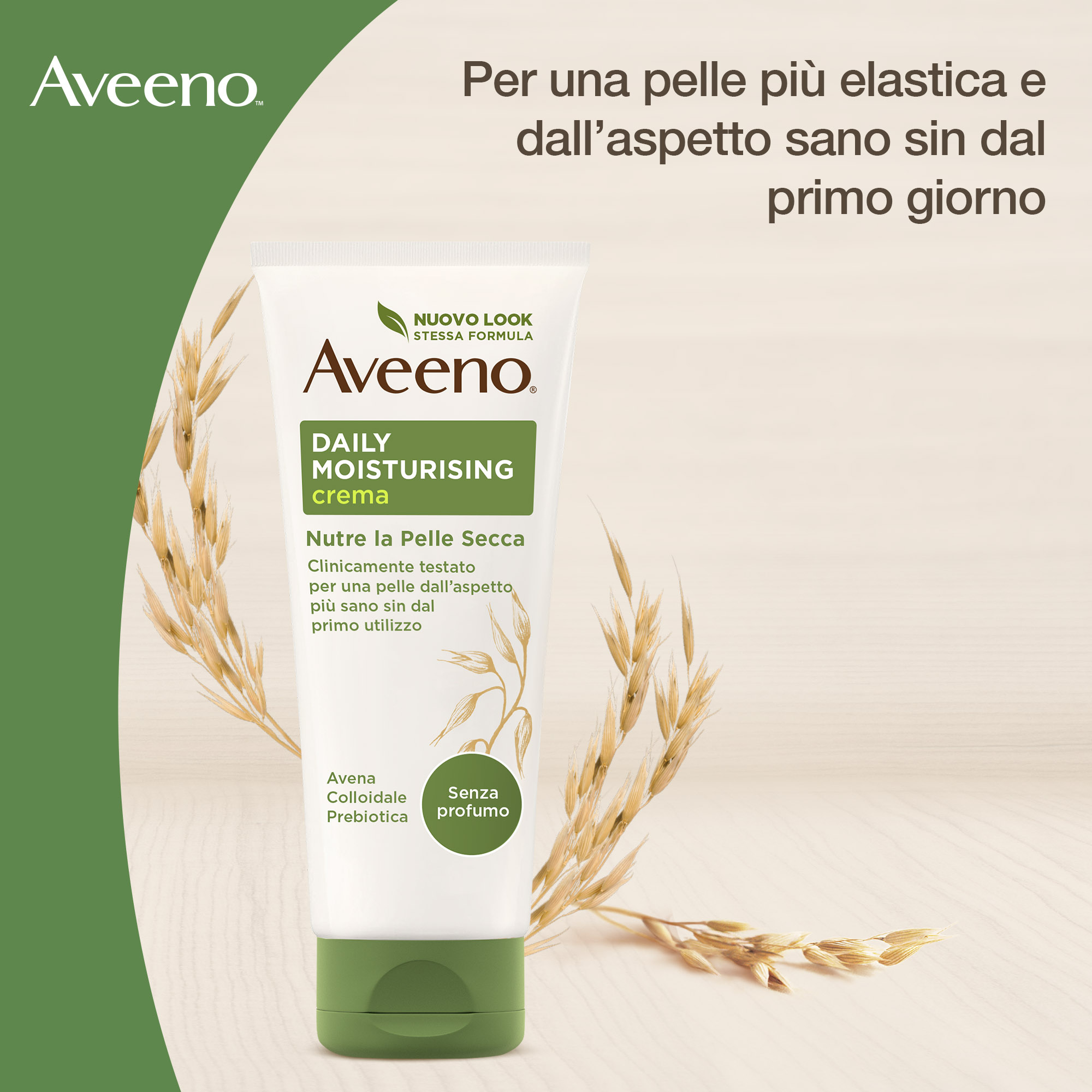 Aveeno Crema Idratante Corpo Daily Moisturising, con Avena Colloidale, Senza Profumo 200 ml