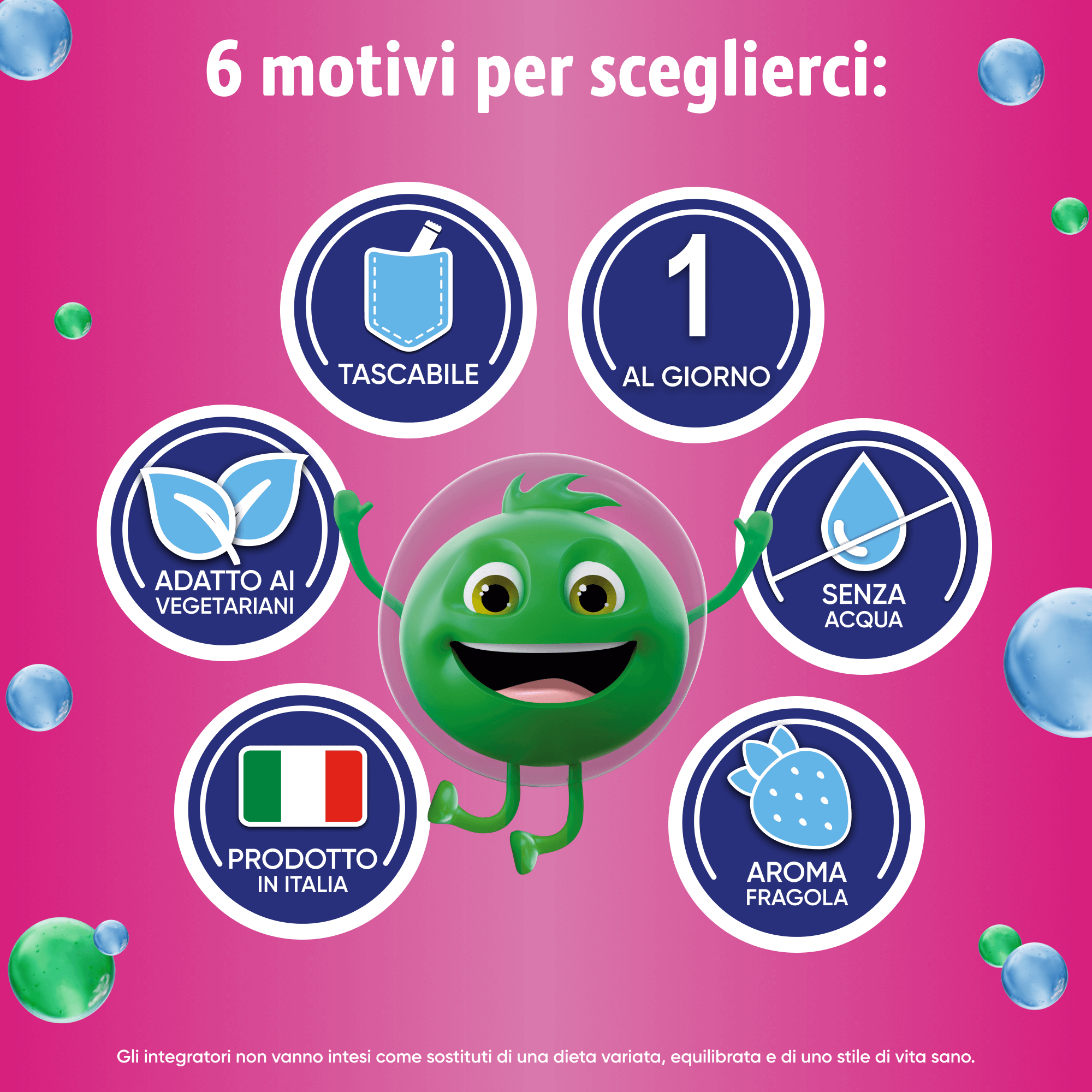 Enterogermina Viaggi, Integratore Alimentare per Regolarità Intestinale con Probiotici e Vitamina A, B12, B6, B9 e Vitamina D, con edulcorante, Gusto Fragola - 12 BUSTINE