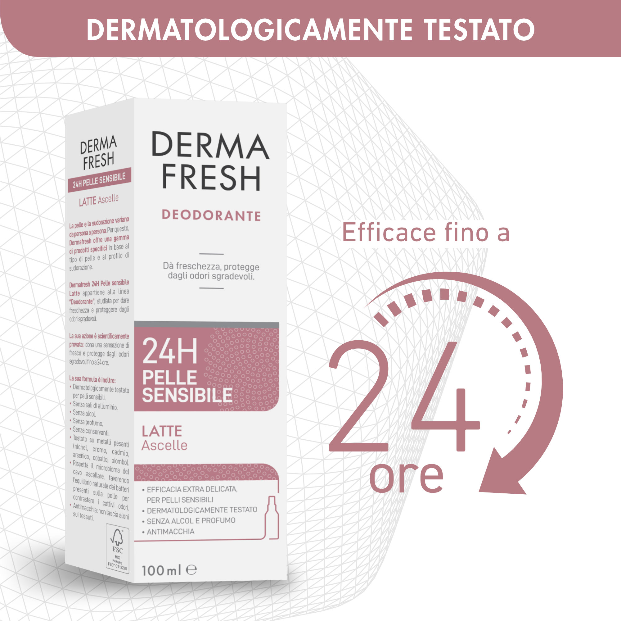 DERMAFRESH 24H P/SENS LAT100ML