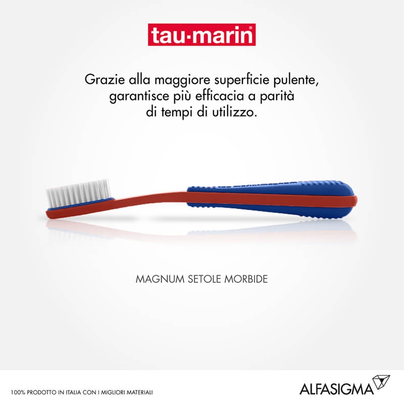 Tau-Marin Spazzolino Magnum Morbido Testina Intercambiabile