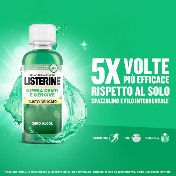 LISTERINE DENTI E GENGIVE GUSTO DELICATO 95ML