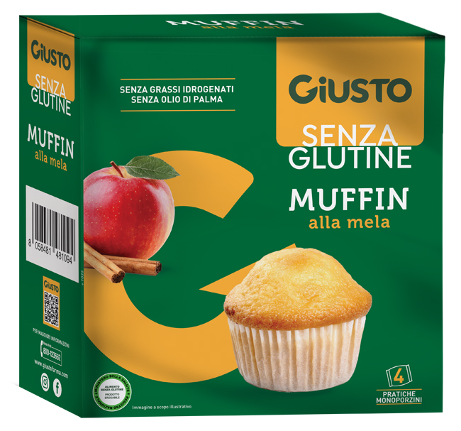 GIUSTO S/G Muffin Mela 4x50g