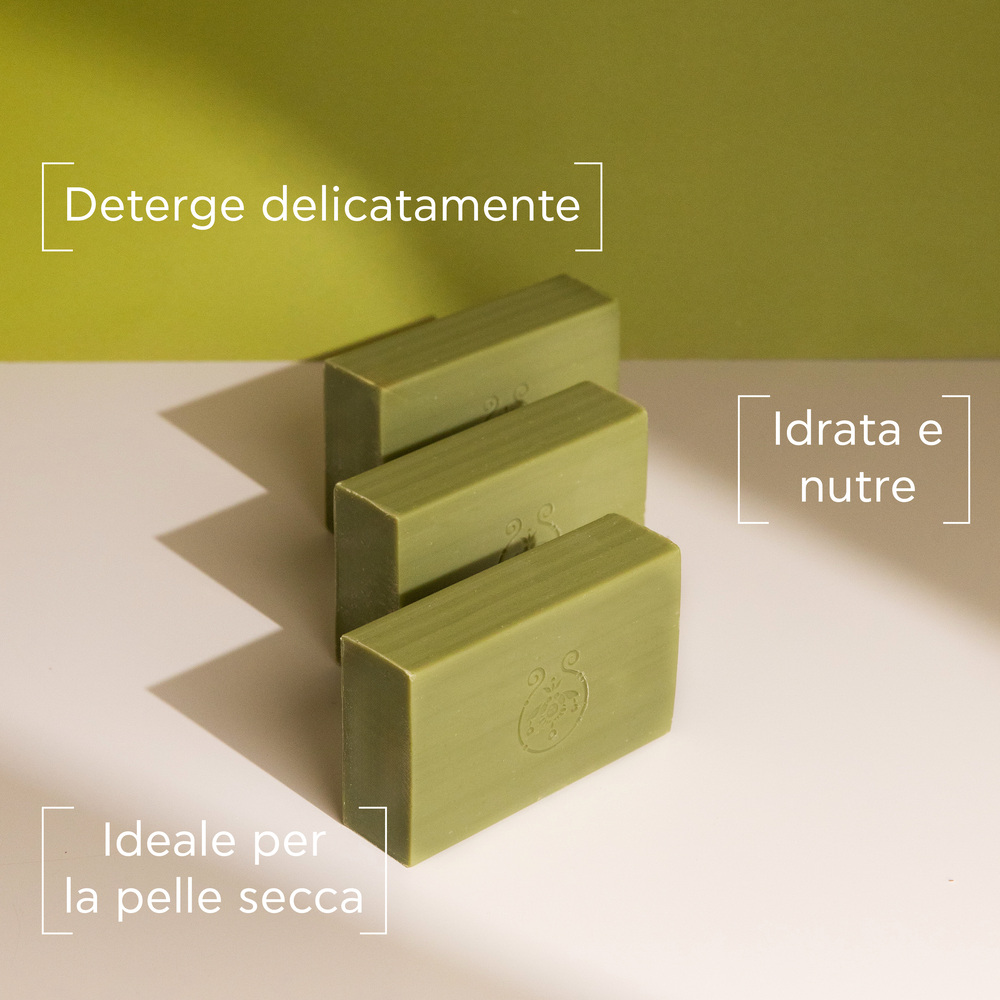 Apivita Natural Soap - Sapone Naturale Solido Mani E Corpo All'Oliva Per Pelle Secca 125 g
