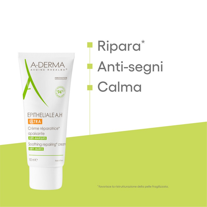 A-Derma Epitheliale A.H Ultra Crema ristrutturante lenitiva, pelle fragilizzata, 100ml