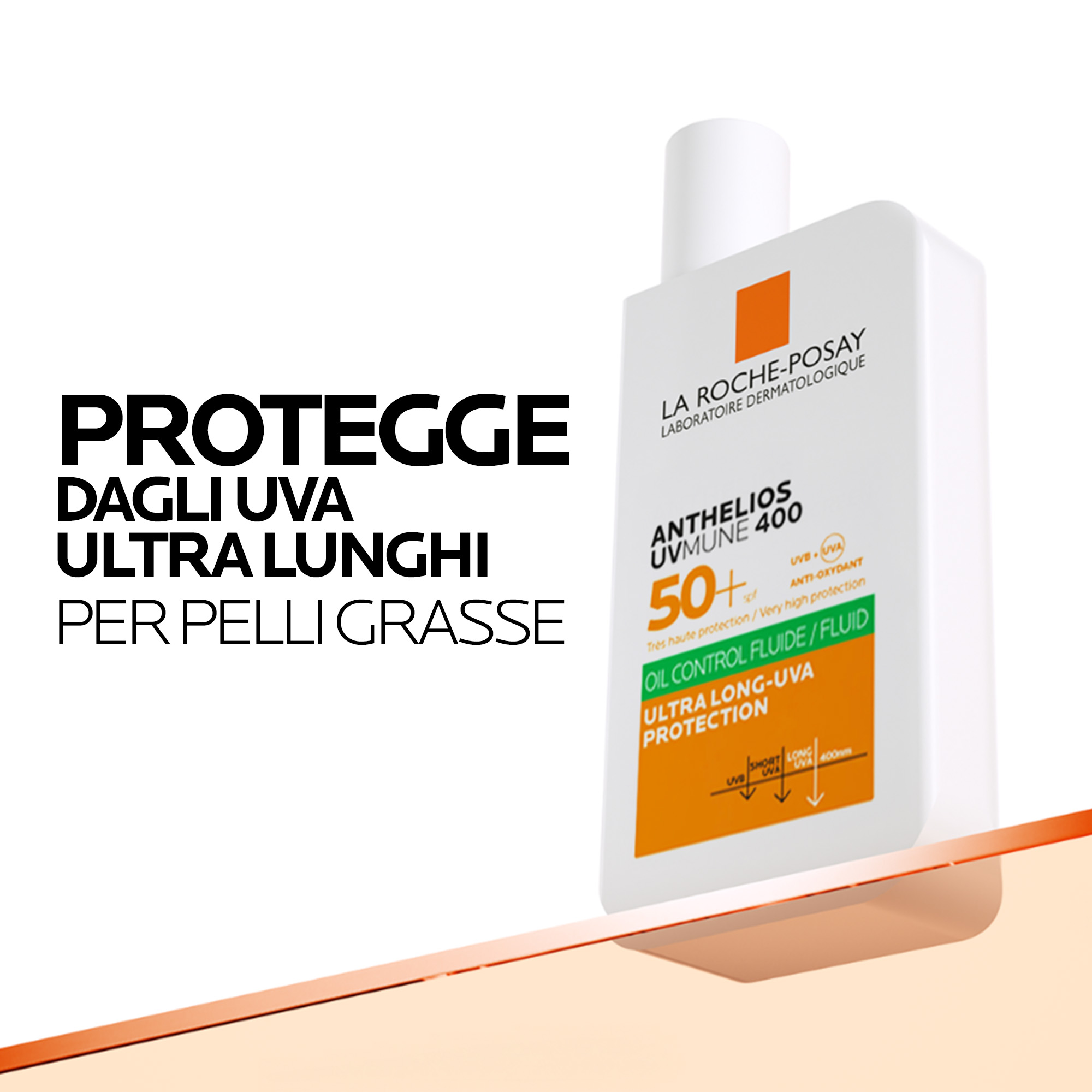La Roche-Posay Anthelios Uvmune 400 - Fluido Invisibile Per Pelli Grasse SPF50+ Viso 50 ml
