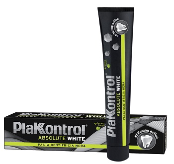 PlakKontrol Absolute White Pasta Dentifricia Nera Sbiancante 75 ml