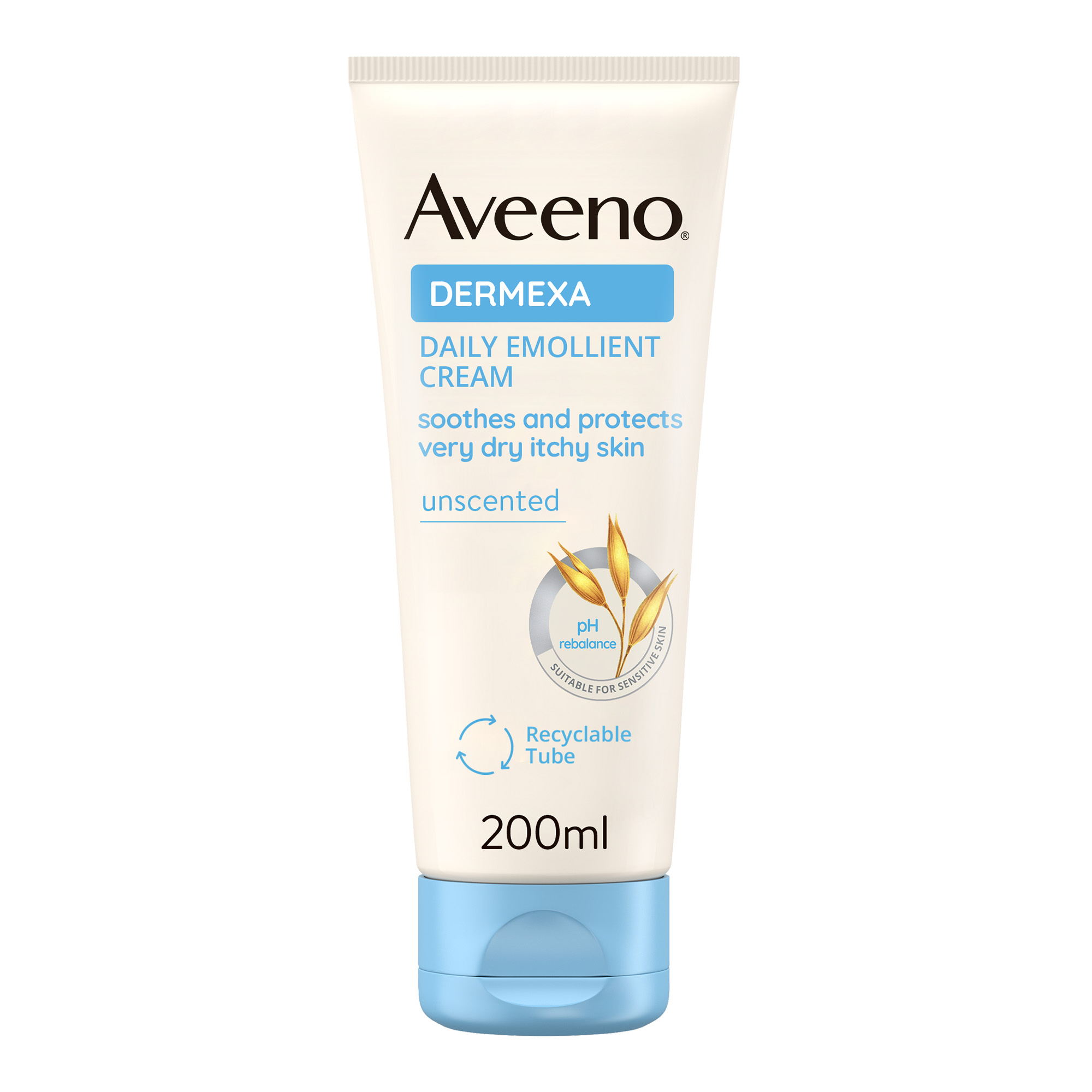 Aveeno Dermexa Crema Emolliente Quotidiana 200 ml, Crema dermatite atopica, pelle secca e sensibile