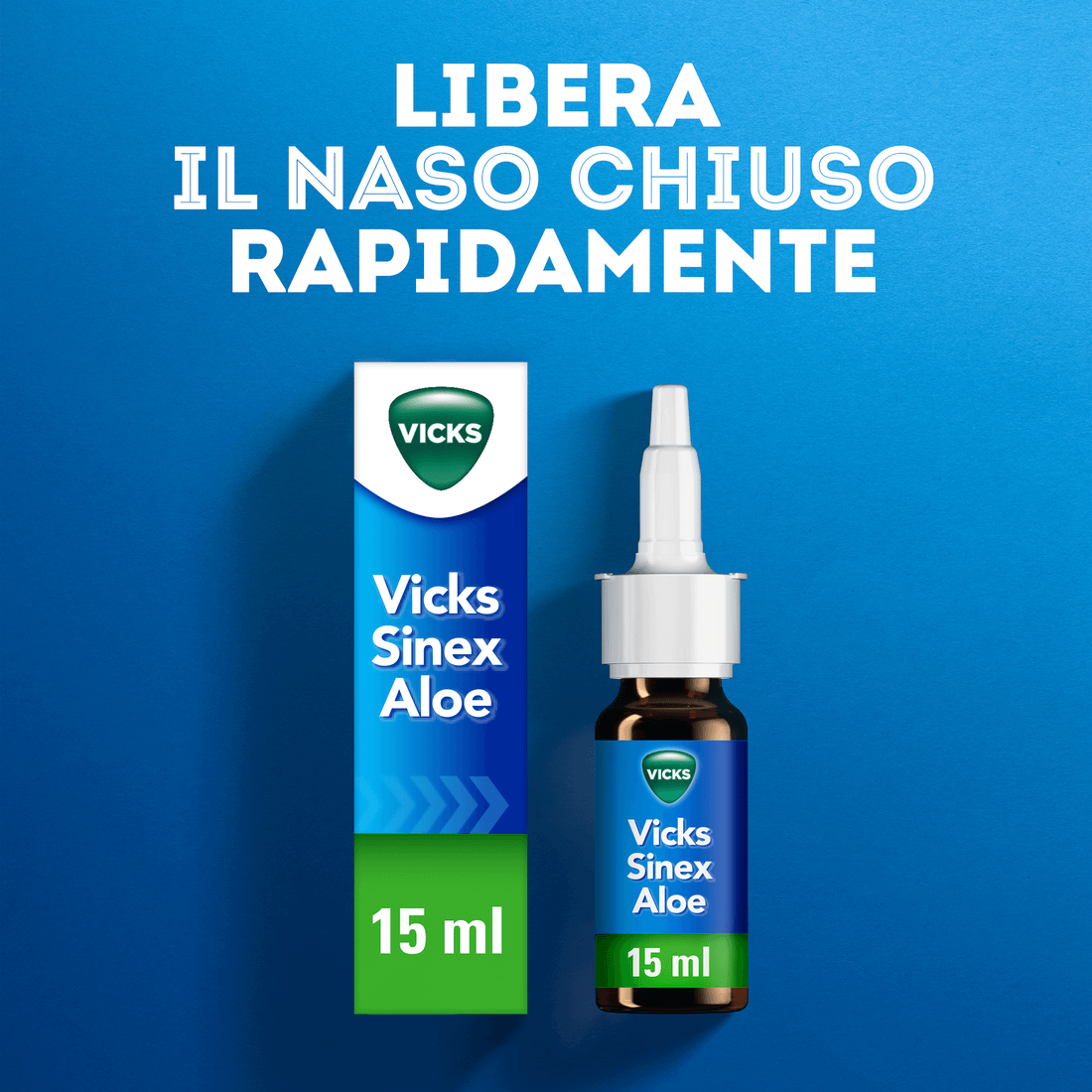 Vicks Sinex Spray Nasale Per Naso Chiuso Con Aloe Vera Flacone Da 15 ml