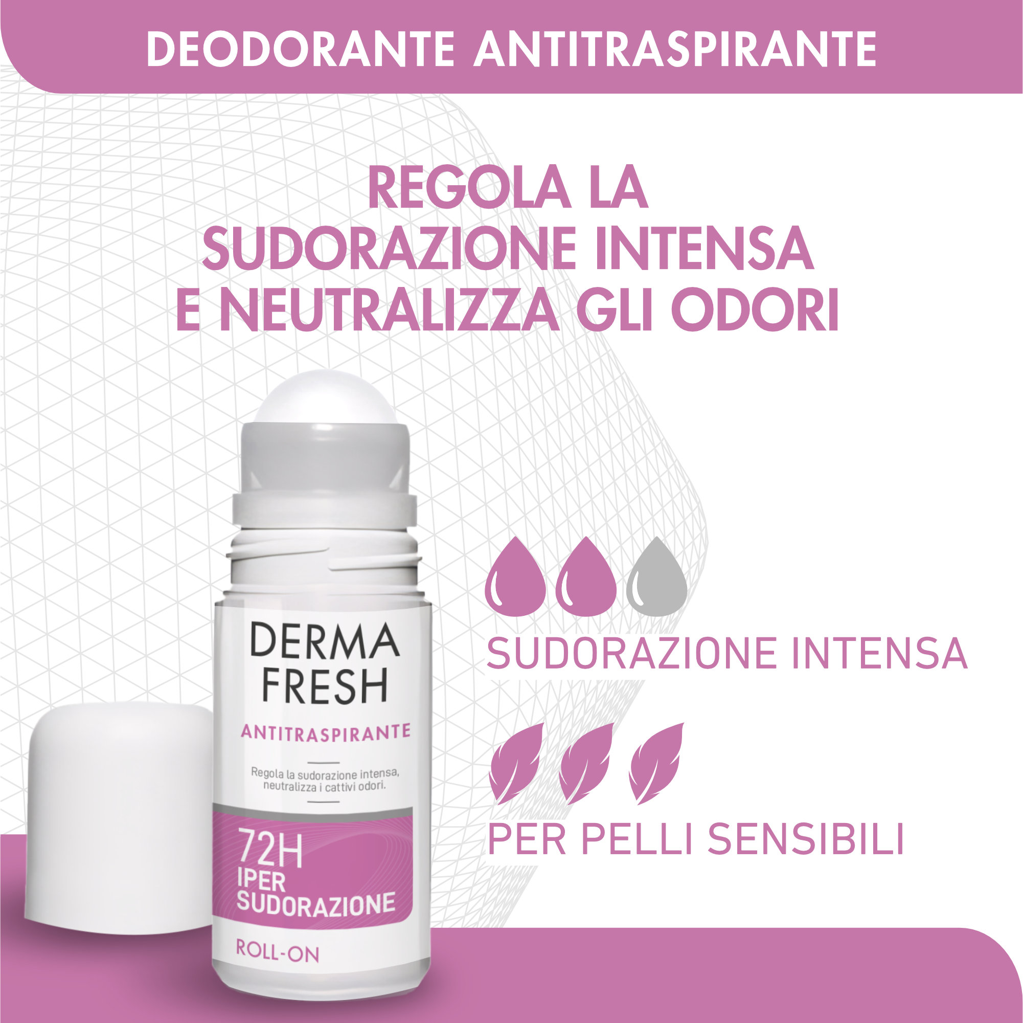 Dermafresh 72H Ipersudorazione - Roll-On Antitraspirante 50 ml