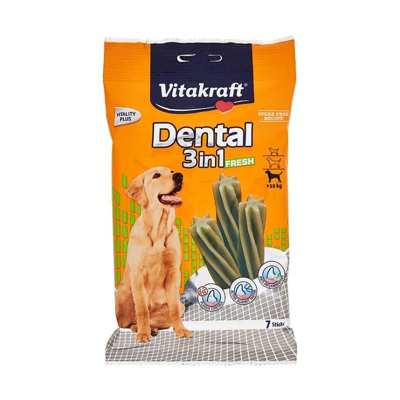 VITAKRAFT CANE SNACK DENTAL FRESH 3-IN-1 MEDIUM 7 STICKS 180GR