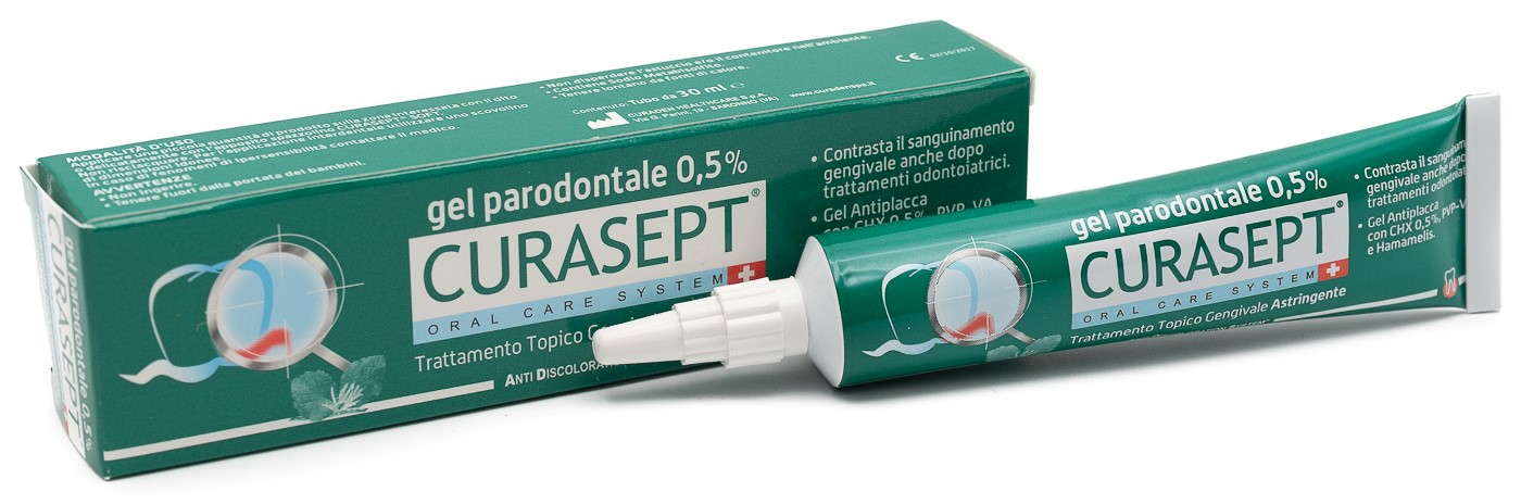 Curasept Gel Parodontale Astringente 0,5% per il sanguinamento gengivale 30ml