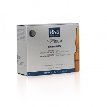 Martiderm - Platinum - Night Renew - Effetto rigenerante ed anti-age - 10 fiale