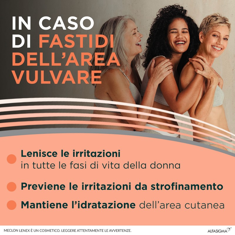 Meclon Lenex, Crema  vaginale esterna, Emulgel a Base di Sostanze di Origine Naturale Come Calendula, Propolsave, Acido Ialuronico e Melatonina, Lenisce, Protegge e Aiuta a Prevenire Nuove Infiammazioni, 50 ml