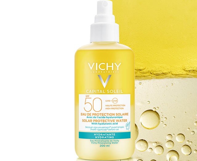 Vichy Capital Soleil Acqua Solare Protettiva Idratazione intensa SPF 50 UVB+UVA 200 ml