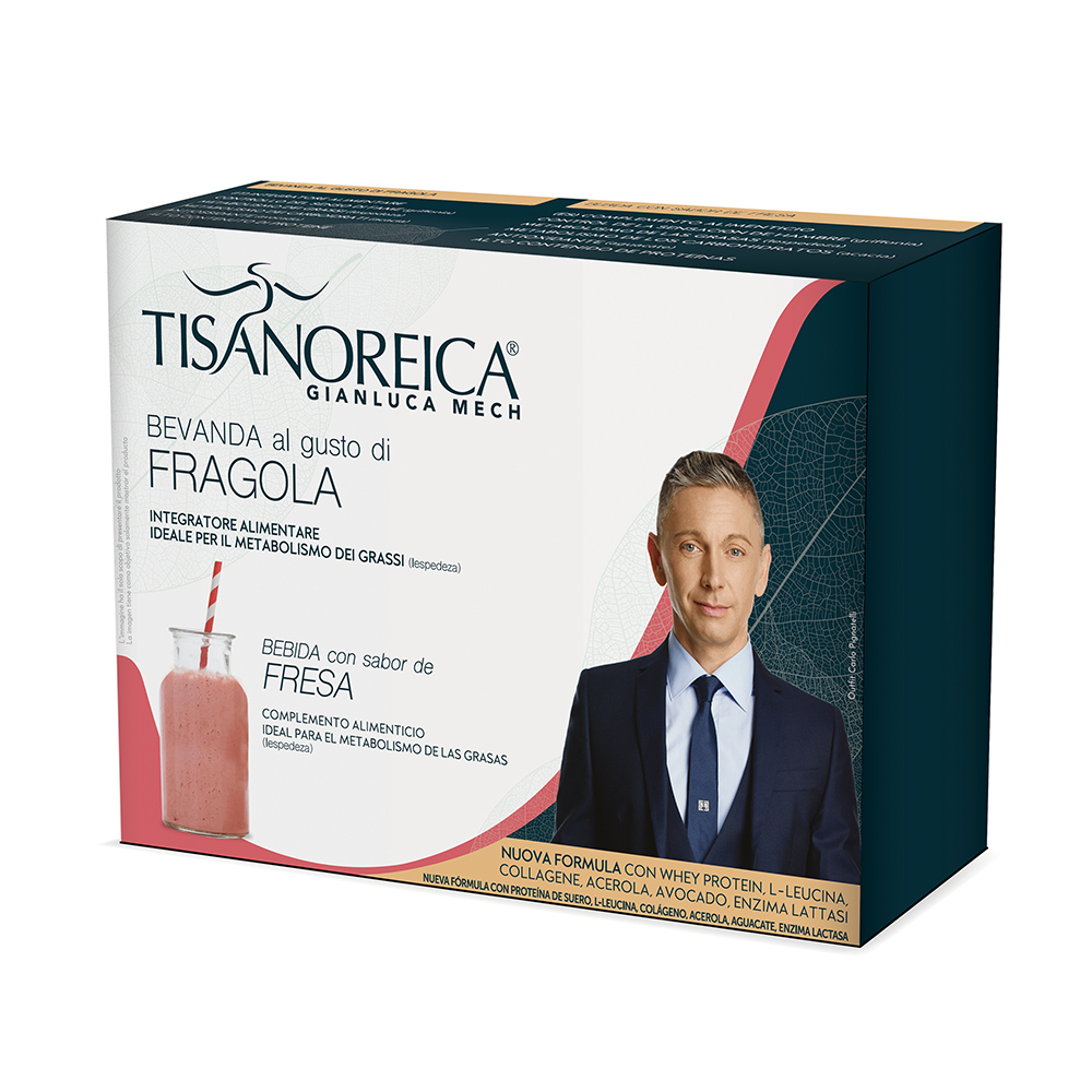 Tisanoreica Bevanda Gusto Fragola senza Glutine 4 Preparati da 27.5g 