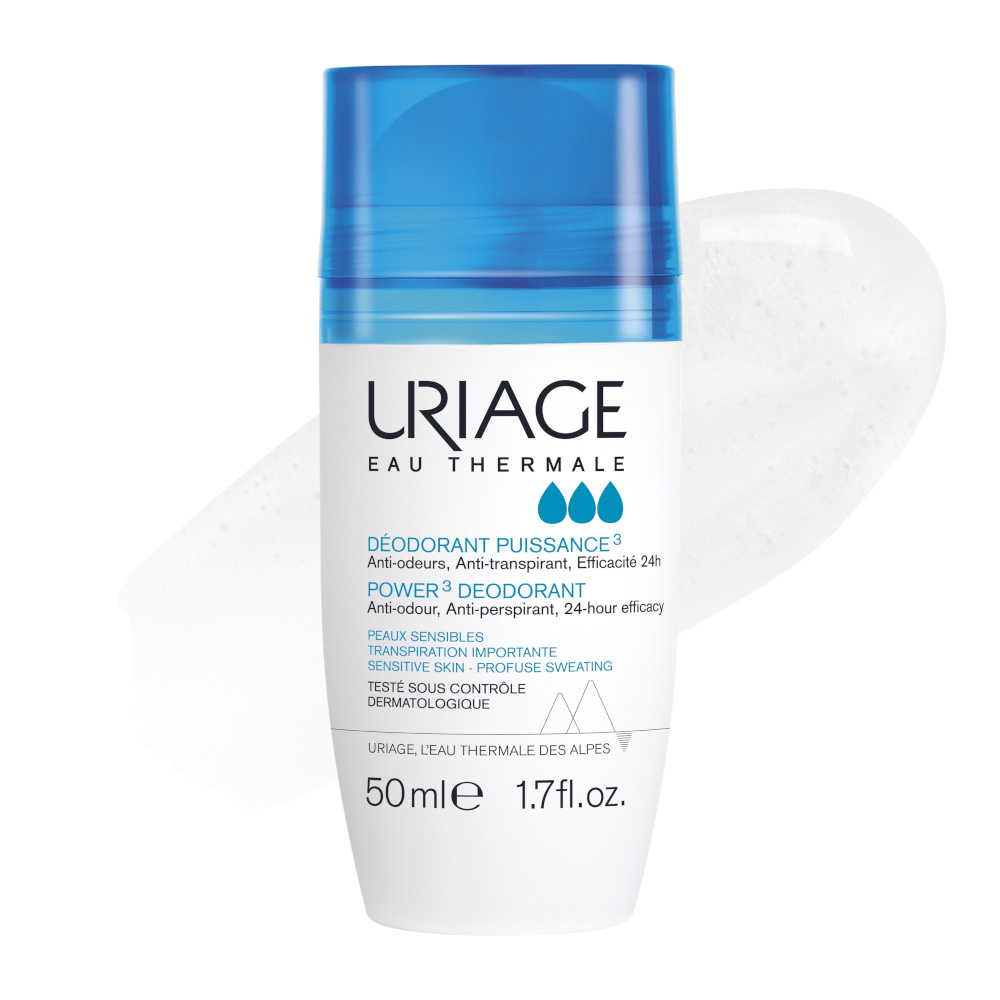 Uriage Deodorante Power3 Anti-sudorazione Intensa Roll-On 50 ml
