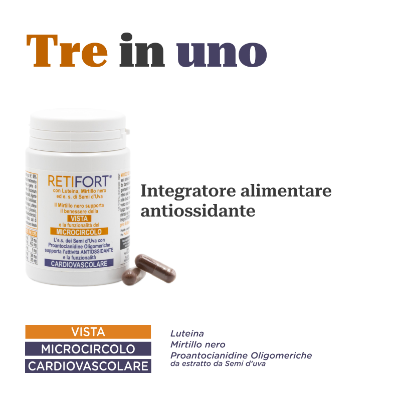 RETIFORT Integratore Alimentare Antiossidante 60 capsule