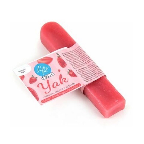 LEOPET CANE SNACK VIKING LATTE DI YAK HIMALAYA FRAGOLA (M) 11/13CM 60/80GR