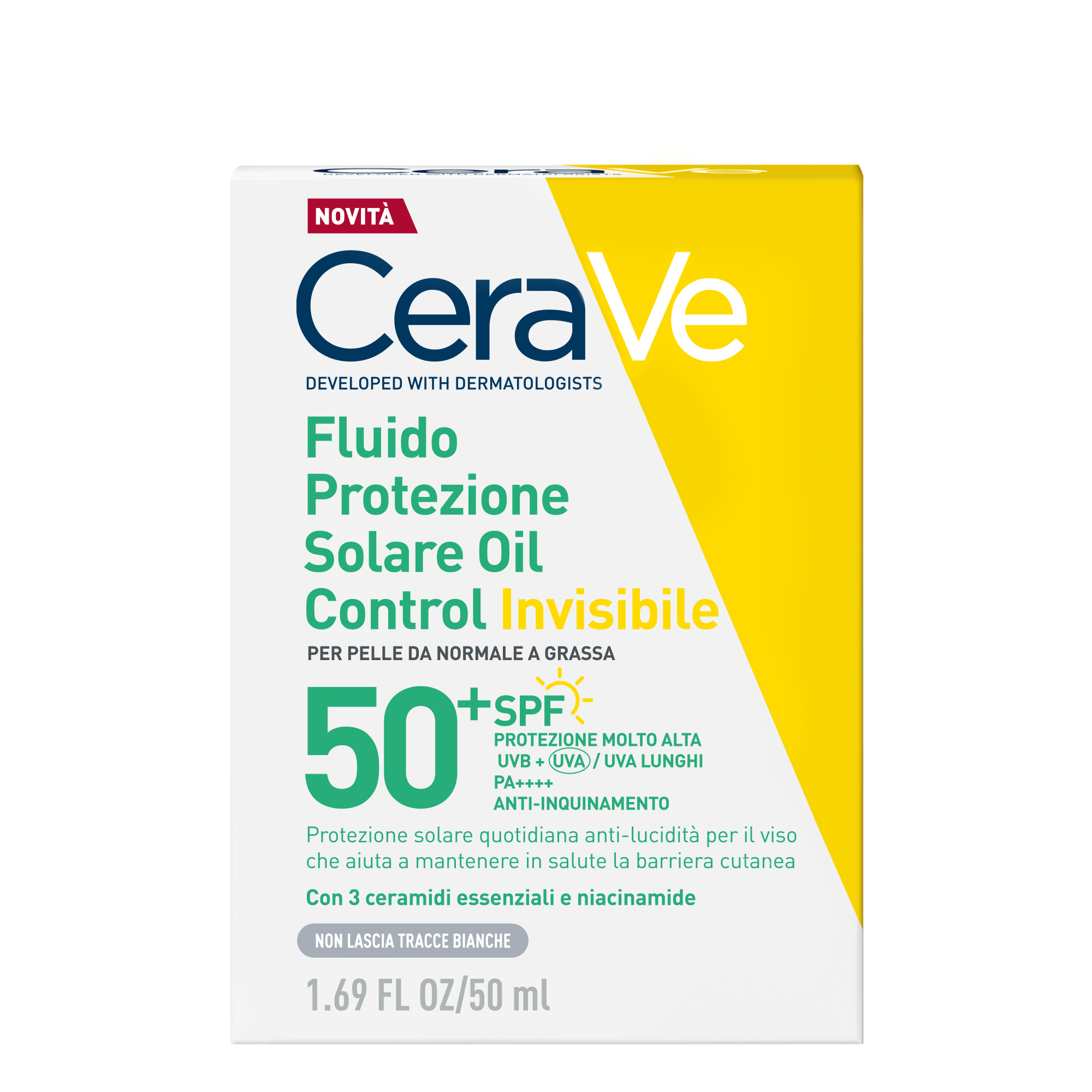 Cerave - Fluido Oil Control SPF50+ - Protezione Solare Invisibile Viso 50 ml