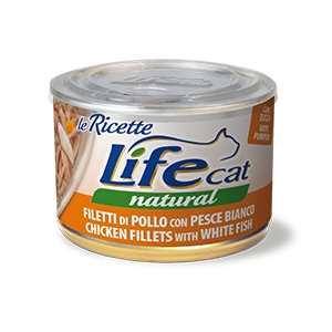 LIFEPETCARE LIFE GATTO NATURAL LE RICETTE POLLO PESCE BIANCO 150GR (lattina)