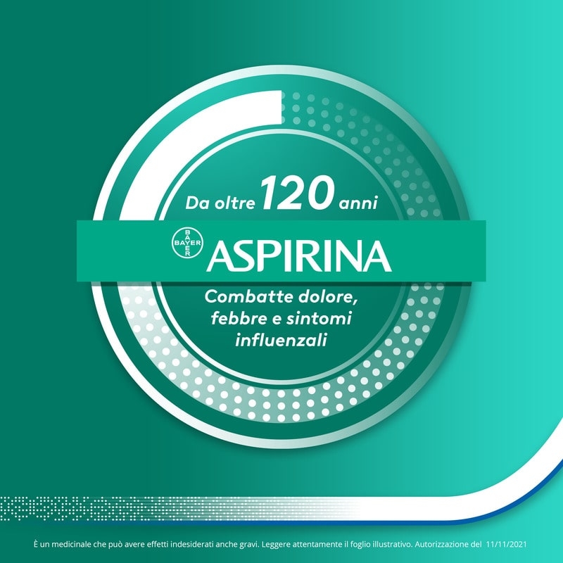 Aspirina Influenza e Naso Chiuso, Granulato per Soluzione Orale, 500mg Acido Acetilsalicilico + 30mg Pseudoefedrina, Effetto Antipiretico e Decongestionante, 20 Bustine