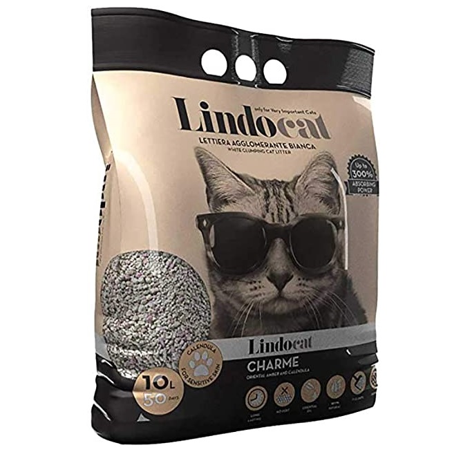 LINDOCAT LETTIERA GATTO CHARME BIANCA 10LT
