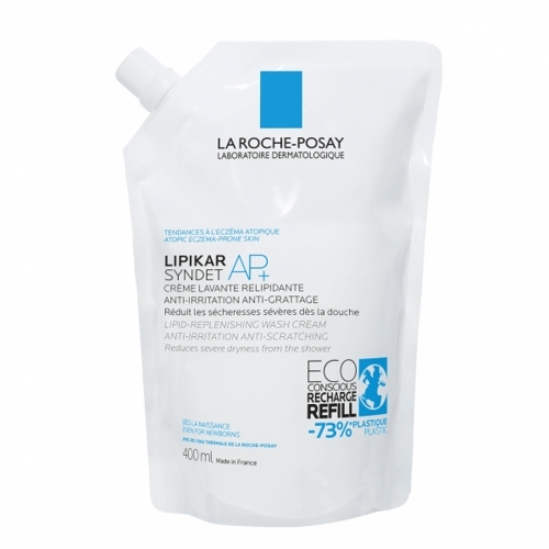 La Roche-Posay Lipikar Syndet AP+ Crema detergente ultra-delicata per la pelle a tendenza atopica Formato ricarica 400ml