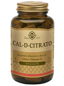 Solgar Cal-D-Citrato Integratore Di Calcio 60 Tavolette
