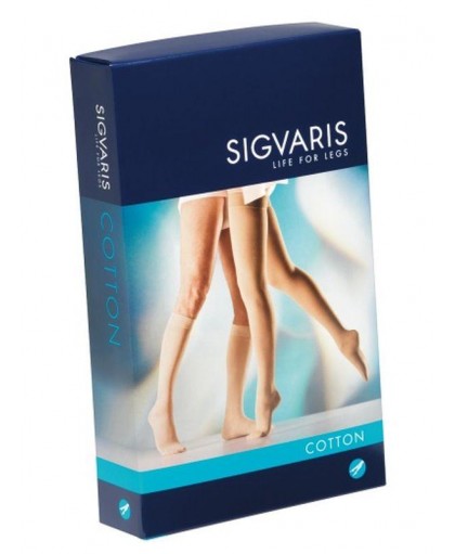 Sigvaris AD Cotton CO2 Gambaletto Compressivo Punta Aperta Colore Naturale Taglia 5 L Normale Plus